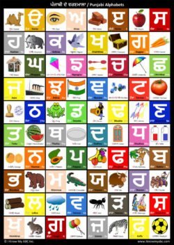 Punjabi Alphabet Chart by I Know My ABC