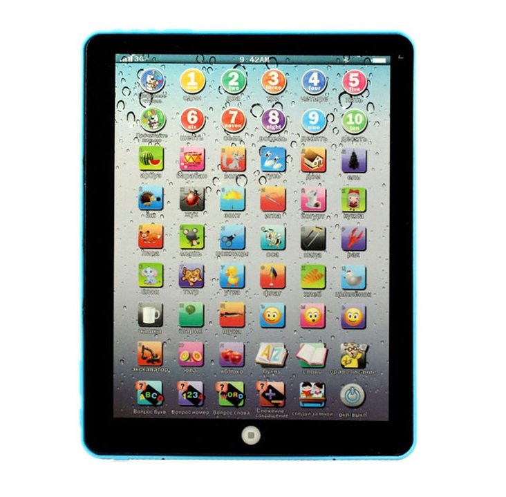 Russian Learning Toy Tablet, Blue