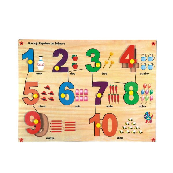 Skillofun Spanish Number Picture Tray, 8907030000760
