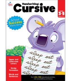 Brighter Child Cursive Workbook, Grade 3-5