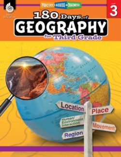Shell Education 180 Days Of Geography Workbook, Grade 3