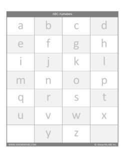 Lower ABC Alphabet Tracing Worksheet - Free Download