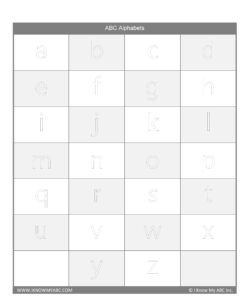 Lower ABC Alphabet Practice Worksheet - Free Download