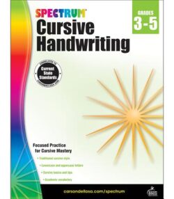 Spectrum Cursive Handwriting, Grade 3-5